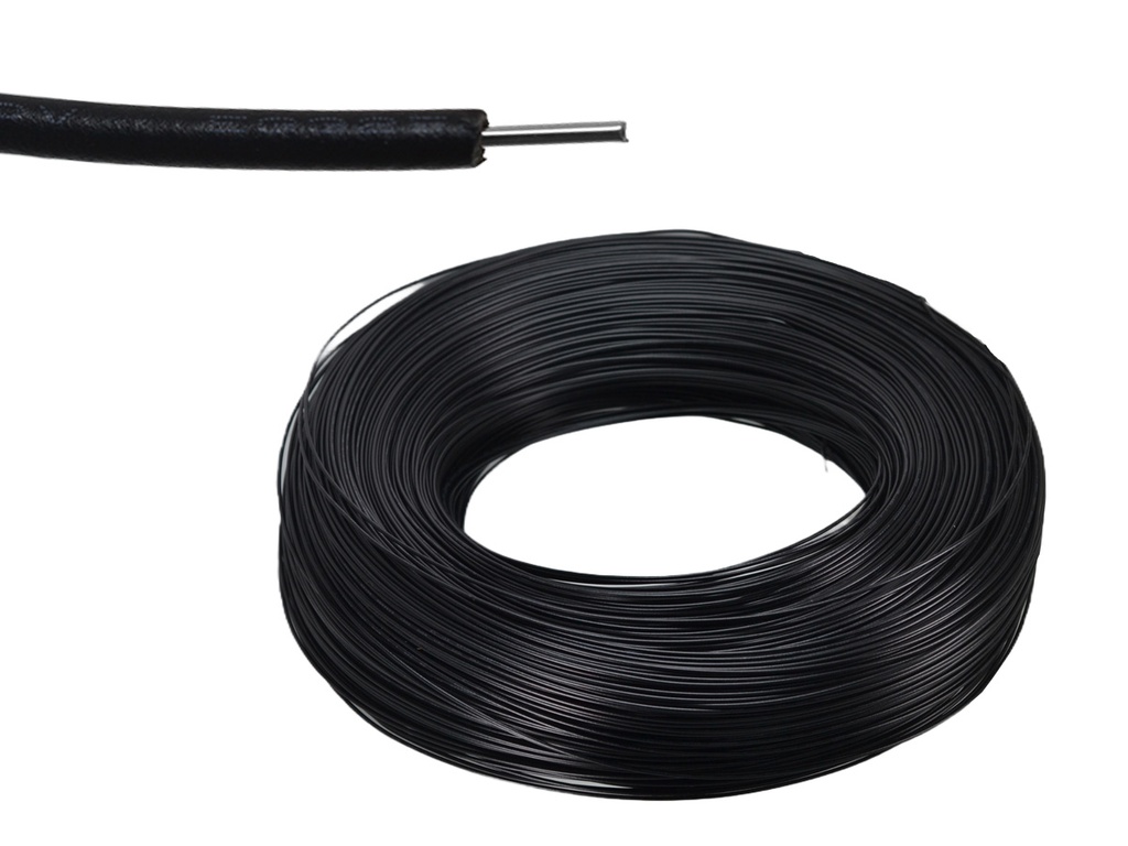 Cable Unifilar 24 AWG de 1 hilo x 1 metro-Negro