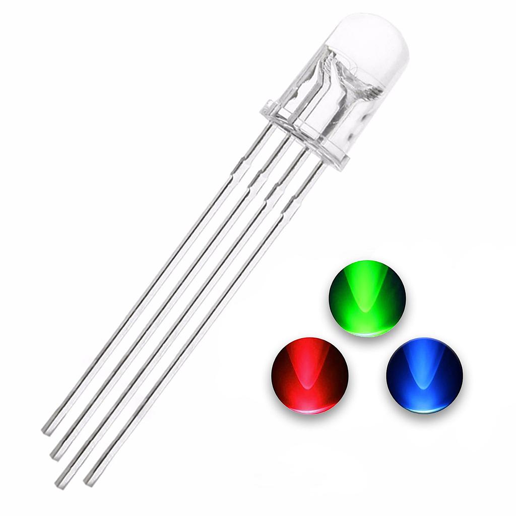 Diodo LED Tricolor RGB 5mm 6000-12000 MCD
