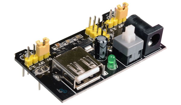 .Fuente para protoboard 5V y 3.3V (MB102)