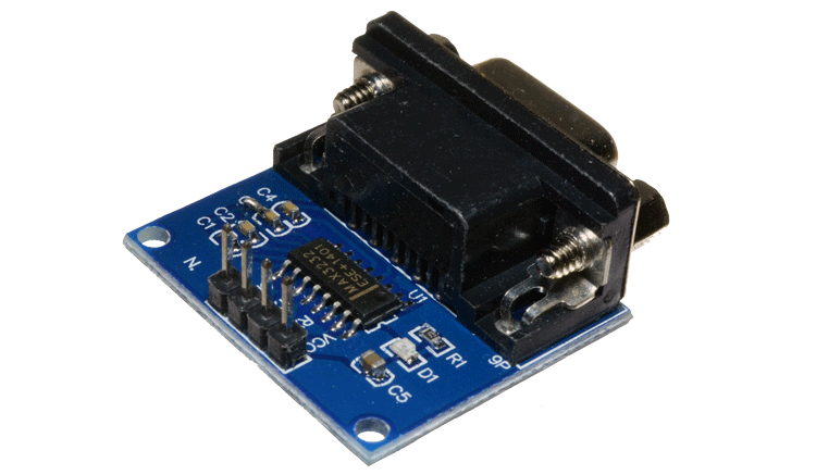 .Adaptador RS232 a TTL con MAX232 en PCB HW044 (RS232-TTL)