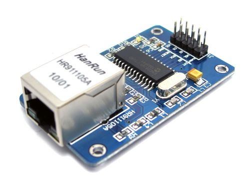 ENC28J60  Modulo en Placa Impresa Ethernet (LAN Red) de Interfaz SPI, con Circuito ENC28J60, Versión mini