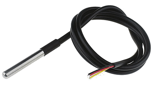 .DS18B20-Cable Sensor de Temperatura Digital DS18B20 a prueba de agua con cable 1-Wire -55°C a 125°C