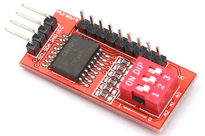 PCF8574T Interfaz de Puerto PCF8574 I/O I2C, Placa de Expansion para Arduino nivel Alto y Bajo