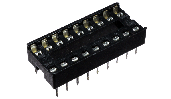 Zocalo para circuito integrado de 18 pines delgado (PIN18)