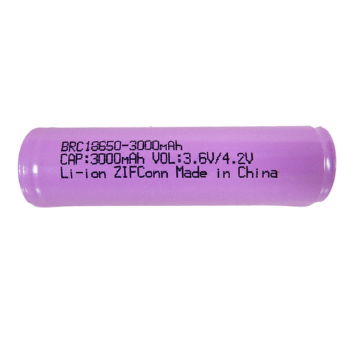 .Bateria de Li-Ion 3.7v 3000mAH 69x18mm lila recargable (BRC18650)