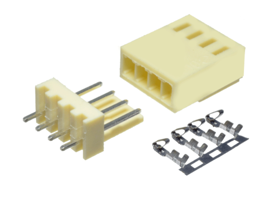 .Conector Molex 4 vias para Cable a Circuito Impreso Macho y Hembra Pitch: 2.54mm (L2510X4-PCB)