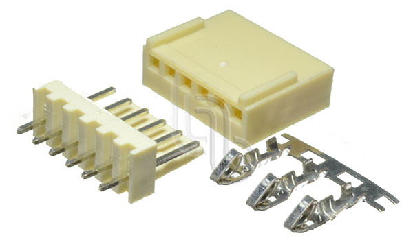 Conector Molex para Cable a Circuito Impreso Macho y Hembra de 6 vias Pitch: 2.54mm