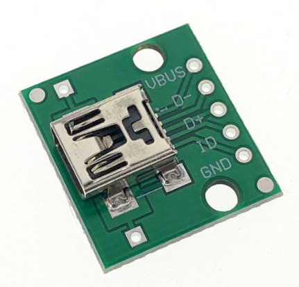 [USB-MIN-PCB] .Conector mini usb en impreso (USB-MIN-PCB)