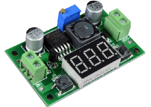 [LM2596-PDIS] Conversor DC-DC Step Down Ajustable con Voltimetro DC 4.0~40 a 1.3-37V Max 2A (LM2596-PDIS)