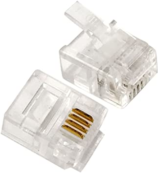 [RJ11-4H] .Conector para linea de telefono RJ11