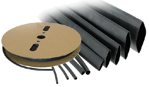.Manga Termoretractil K102 Rollo de 100m Negro