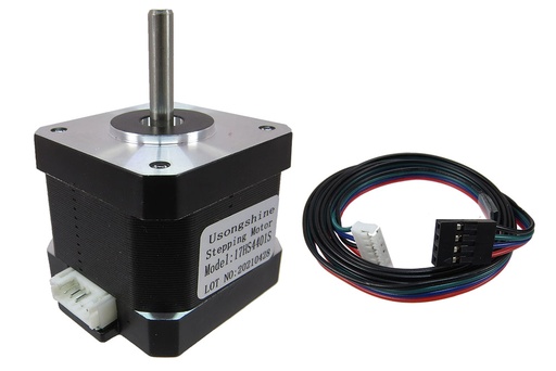[17HS4401S] .NEMA17 Motor de Pasos Bipolar 17HS4401S Usongshine de 4 cables Voltaje nominal: CC 3,6 V
