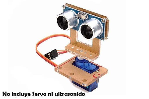 [HC-SR04-BRKT] *Bracket soporte acrilico para  Ultrasonido HC-SR04 y Servo SG90 (HC-SR04-BRKT)no incluye sensores