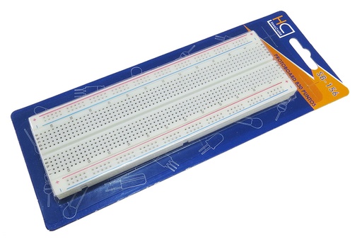 [SB-156] .Protoboard Blanco de 830 Puntos en Blister (SB-156)