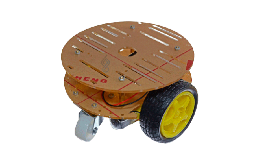 [CCH-2WRD] .Chasis redondo para robotica de 2+2 ruedas (CCH-2WRD)