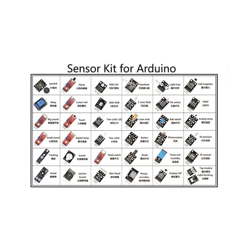 [HW-A017] *Kit de 37 en 1 Sensores para Arduino (HW-A017)