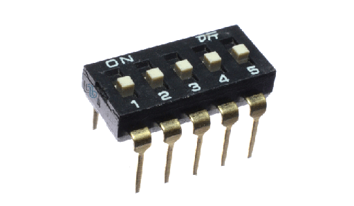 [KF1027A-254-5P] Dip switch 5 vias 10pines tipo circuito (KF1027A-254-5P)