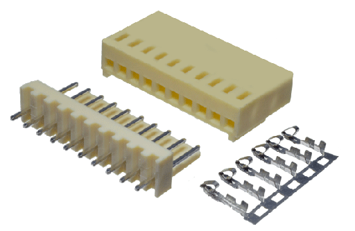 [L2510X10-PCB] *Conector Molex  10 vias para Cable a Circuito Impreso Macho y Hembra (L2510X10-PCB)