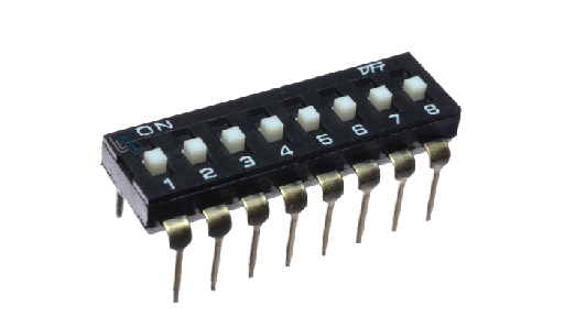 [KF1027A-254-8P] *Dip Switch de 8 Vias DIP-16 (KF1027A-254-8P)