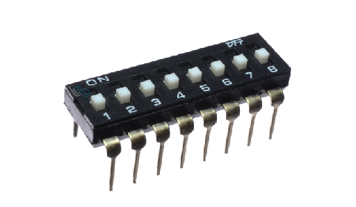 [KF1027A-254-8P] .Dip Switch de 8 Vias DIP-16 (KF1027A-254-8P)