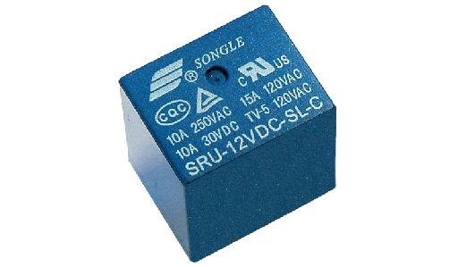 [SRD-12VDC-SL-C] Rele de Bobina de 12 VDC 5pines SPDT 10A 250VAC (SRD-12VDC-SL-C)