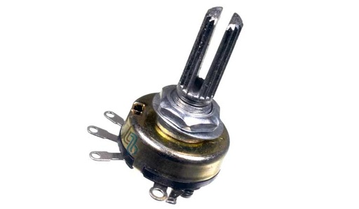[PSW-5K] Potenciometro 5K Rotativo de 17mm Monoaural con Switch RV17 PSW con Eje Ranurado para Perilla