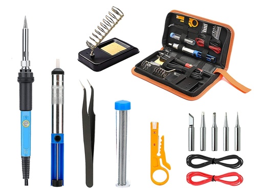 [WD14K] .Kit de Herramientas para Soldar 14 piezas en 1, Set de Soldadura (WD14K)