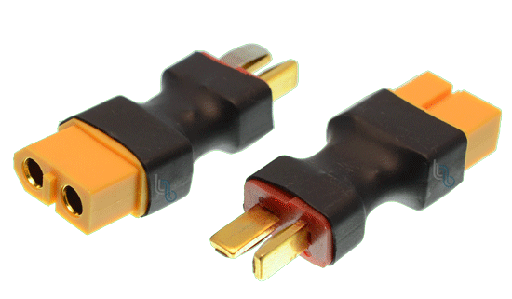 [XT60-TR] Adaptador Conector Tipo T Macho a XT60 Hembra para Baterias LiPo