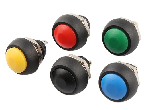 [PBS33B] .Pulsador PBS33B Redondo de 2 pines 12mm 1A Push Button Switch momentaneo