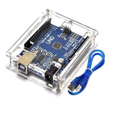 [UNOCH340+CAJA] Arduino UNOR3 CH340+ Cable usb + Caja acrilica