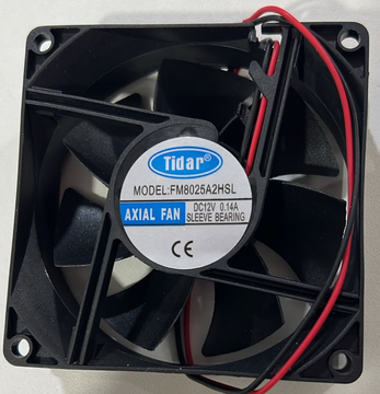 [XD8025S12H] Ventilador de 12V de 8x8cmx2.5cm TIDAR