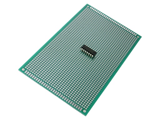[PCB-9x15FR4] PCB-9x15 Placa Impresa Multiusos de 9x15cm FR4 de 1.6mm Verde Doble Cara