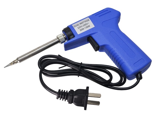 [SG-130W] .Cautin Tipo Pistola para Soldar de 30-130W, Enchufe Plano