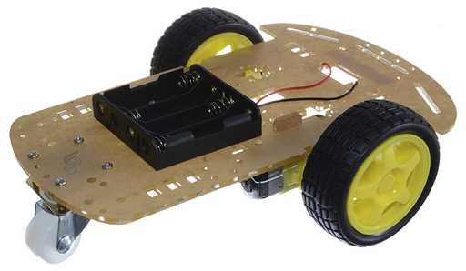 [CCH-3WR] *Chasis para Robotica Seguidor de 2+1 Ruedas, Kit para Ensamblar (CCH-3WR)