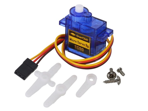 [SG90 P] *SG90 180° Servo Micro 9gr sin Tope "OverClick" Servomotor de 1.6Kg 5Voltios, Engranajes de Plástico