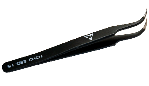 [ESD-15] .ESD-15 Pinza anti-magnetica de punta fina Anti-estatica curva Toyo (ESD-15)