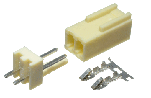 [L2510X2-PCB] *Conector Molex 2 vias para Cable a Circuito Impreso Macho y Hembra (L2510X2-PCB)