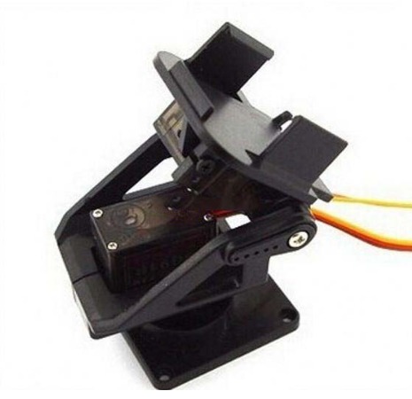 [HC-SR04-BLACK] Bracket soporte para sensor ultrasonido y servomotor SG90