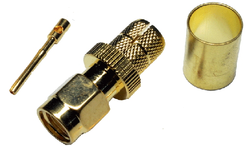 [RPSMA-K3LP] Conector SMA para cable RG58 inverso f/dorado (RPSMA-K3LP)