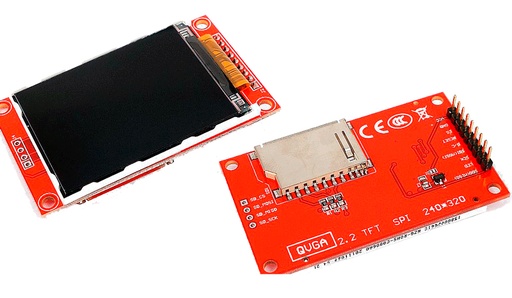 [TFT240320-2] .Display TFT de 2.2" de 240x320 Pixels a Color con Driver SPI ILI9341 Pantalla LCD con Slot para Tarjeta SD para Arduino, Raspberry Pi (TFT240320-2)