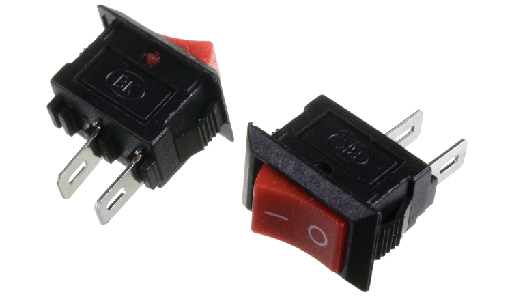 [KCD1101-002R] Switch Rocker 3A 250V 10x15mm 2 pines  ( KCD1101-002R)