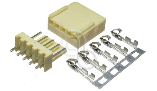 [L2510X5-PCB] *Conector Molex 5 vias para Cable a Circuito Impreso Macho y Hembra Pitch: 2.54mm (L2510X5-PCB)
