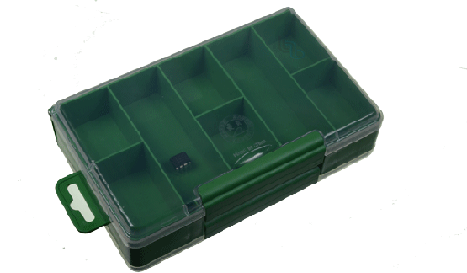 [CA-B150] Caja Plastica de doble compartimiento color Verde de 15x9.3x4.1 cm (CA-B150)