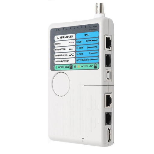 [LTU1145] .LAN Tester - Probador de Cables de Red RJ45, Cables USB, Cables de Telefono y Coaxiales