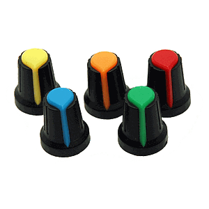 [PER-1002] Perilla plastica de colores para eje ranurado