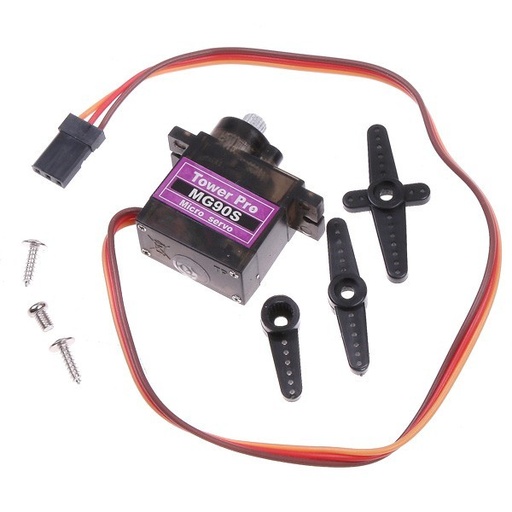 [MG90S-180] MG90S Servomotor 180 Grados 2.2Kg/cm "Overclick" Engranajes Metal/Plastico